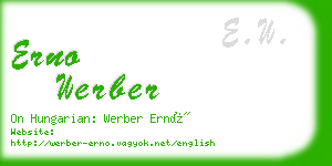 erno werber business card